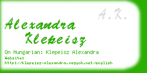 alexandra klepeisz business card